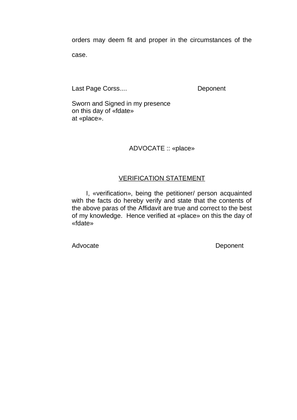 Vakalathnama Original Side Application preview page 12