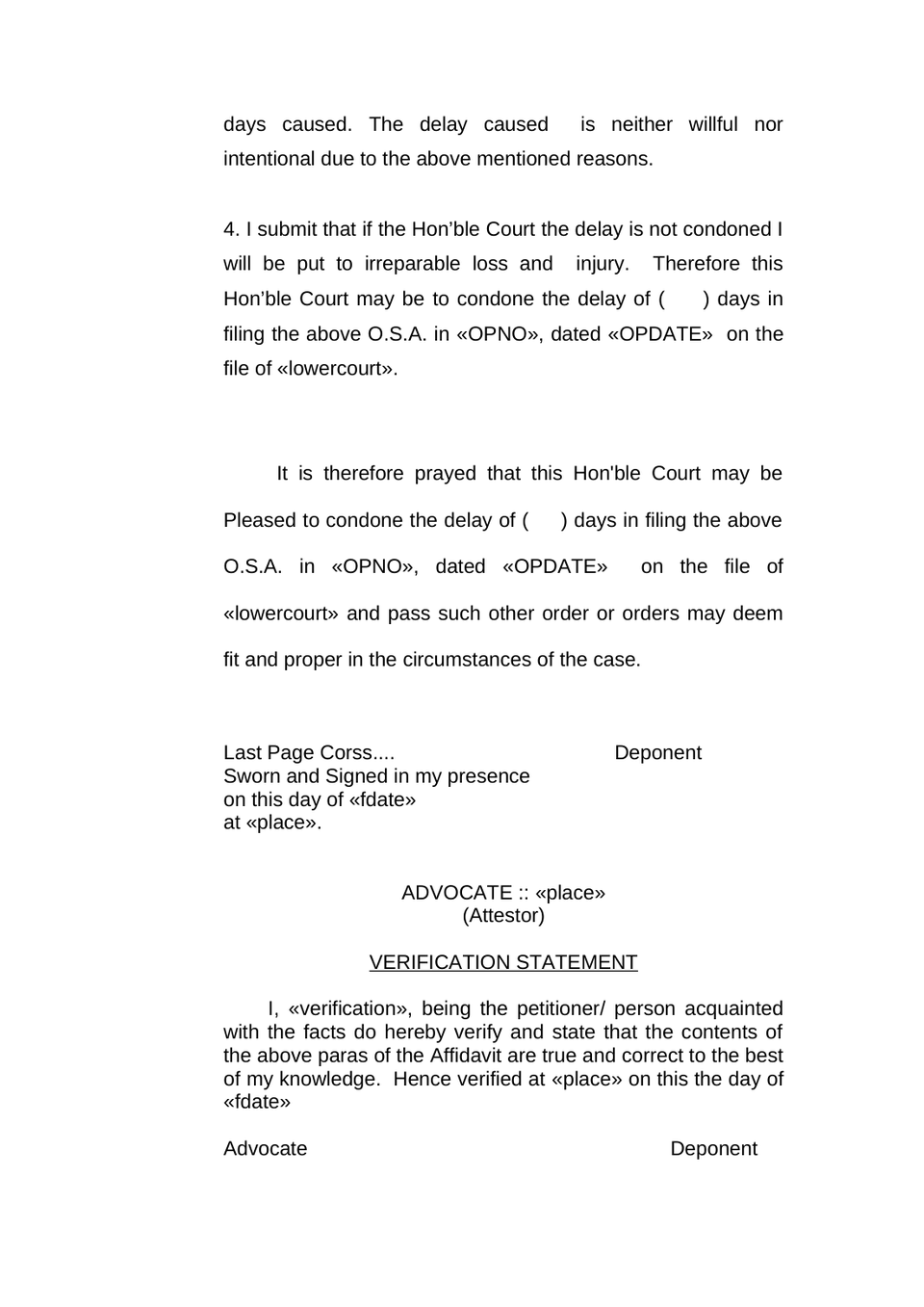 Vakalathnama Original Side Application preview page 17