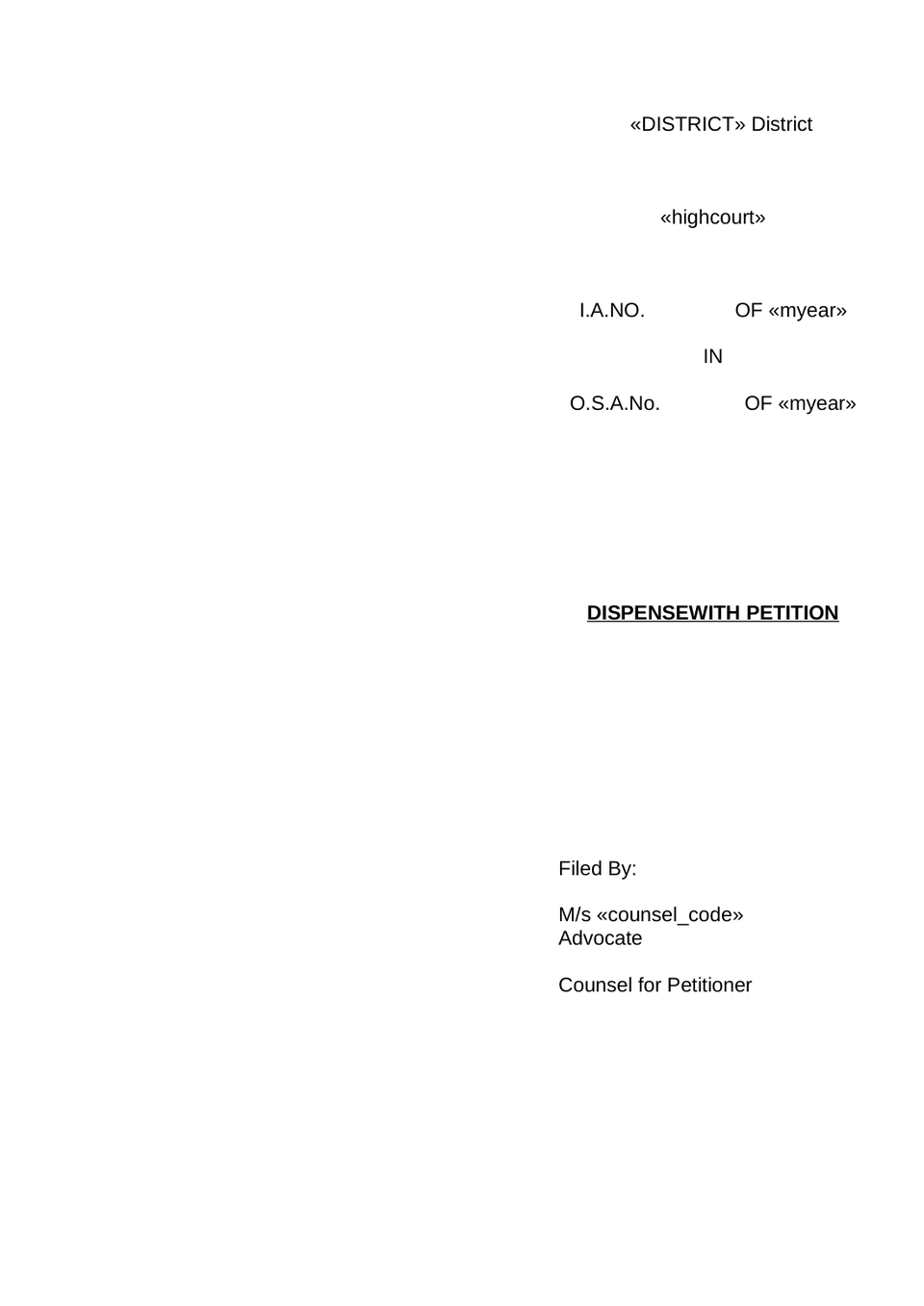 Vakalathnama Original Side Application preview page 20